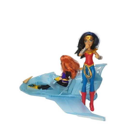 DC Wonder Woman, Bat Girl & Invisible Jet Plane Action Figures Playset - Picture 4 of 6
